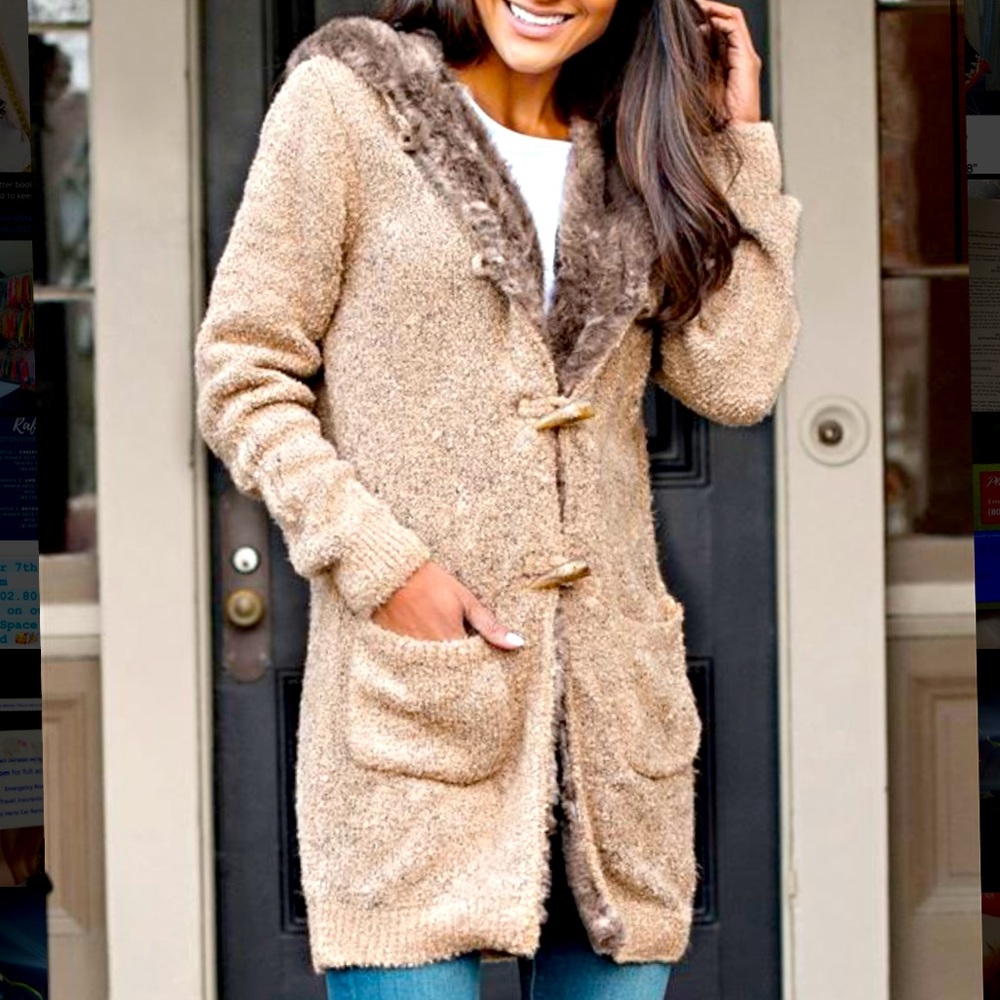 Donna Salyers Fabulous Furs faux fur duster jacket